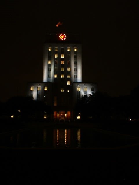 Houston City Hall, by nigth. TX (01-2003), Хьюстон