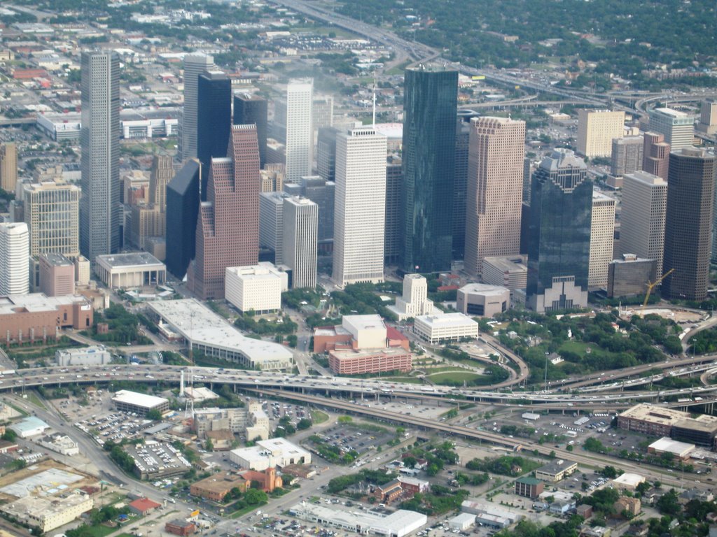 Aerial view of Downtown Houston, Хьюстон