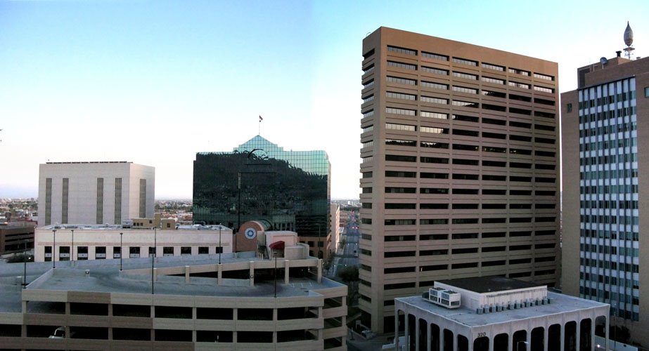 Downtown El Paso from parking structure [Fixie Garage Climbing], Эль-Пасо