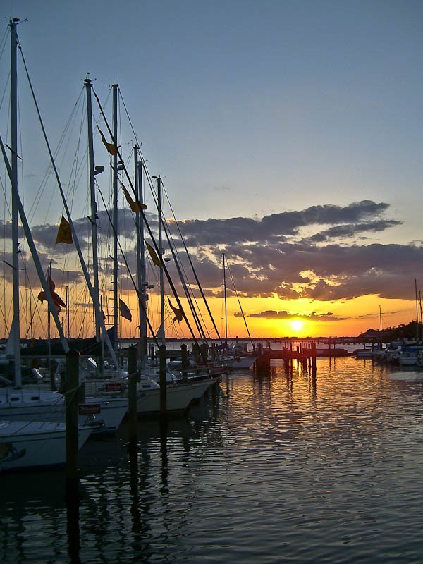 Sunset at the marina, Брадентон
