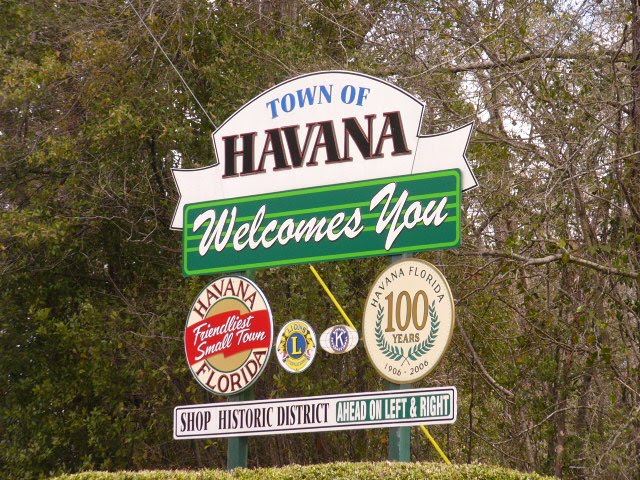 Havana, FL welcome sign (2010), Гавана