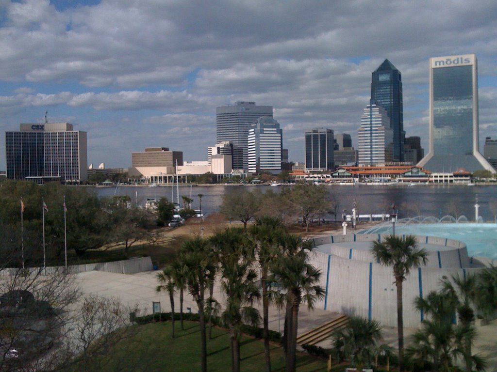 Downtown Jacksonville, FL overlooking Friendship Park from the top of the MOSH Building (Left View), Джексонвилл
