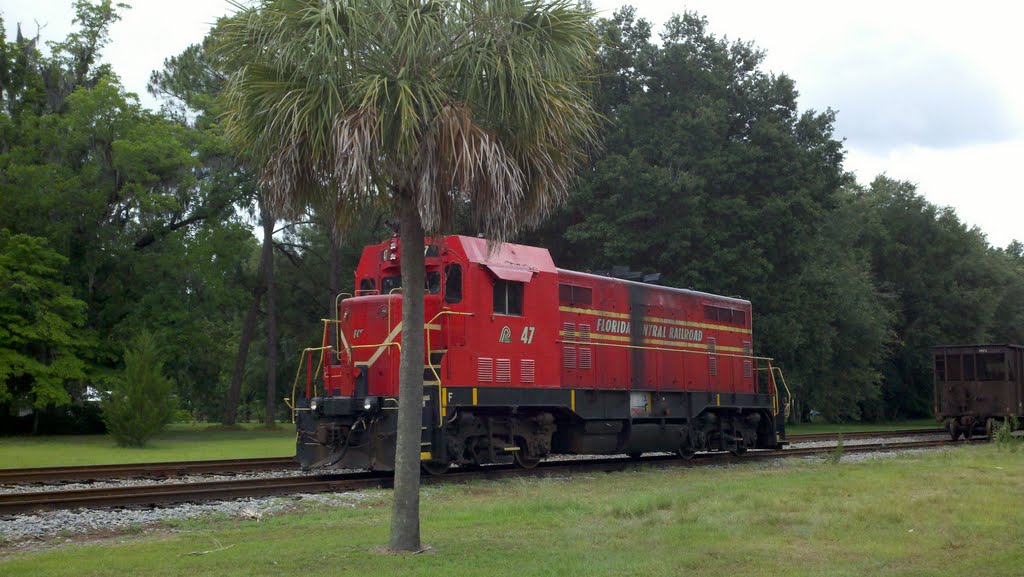 Florida Central engine resting at Newberry, Ньюберри