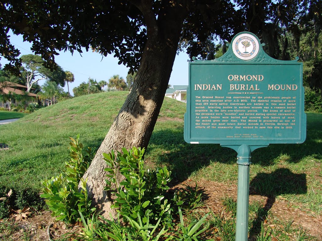 Ormond Indian burial mound, amazing it never got a house built on it!? (8-29-2011), Ормонд-Бич