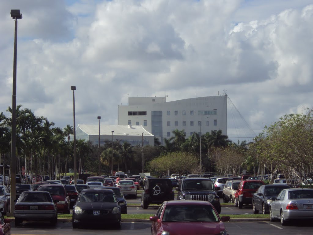 Pembroke Pines City Hall Building seen from Bealls Outlet Shopping Plaza, Пемброк-Пайнс