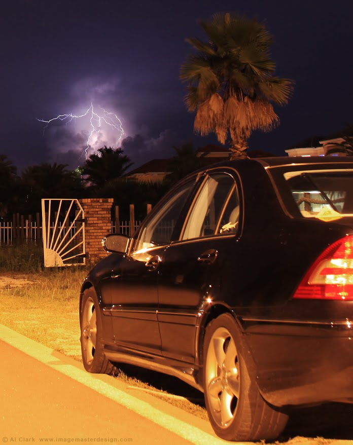 Lightning Striking Tampa Bay near the Sunshine Skyway Bridge, Рускин