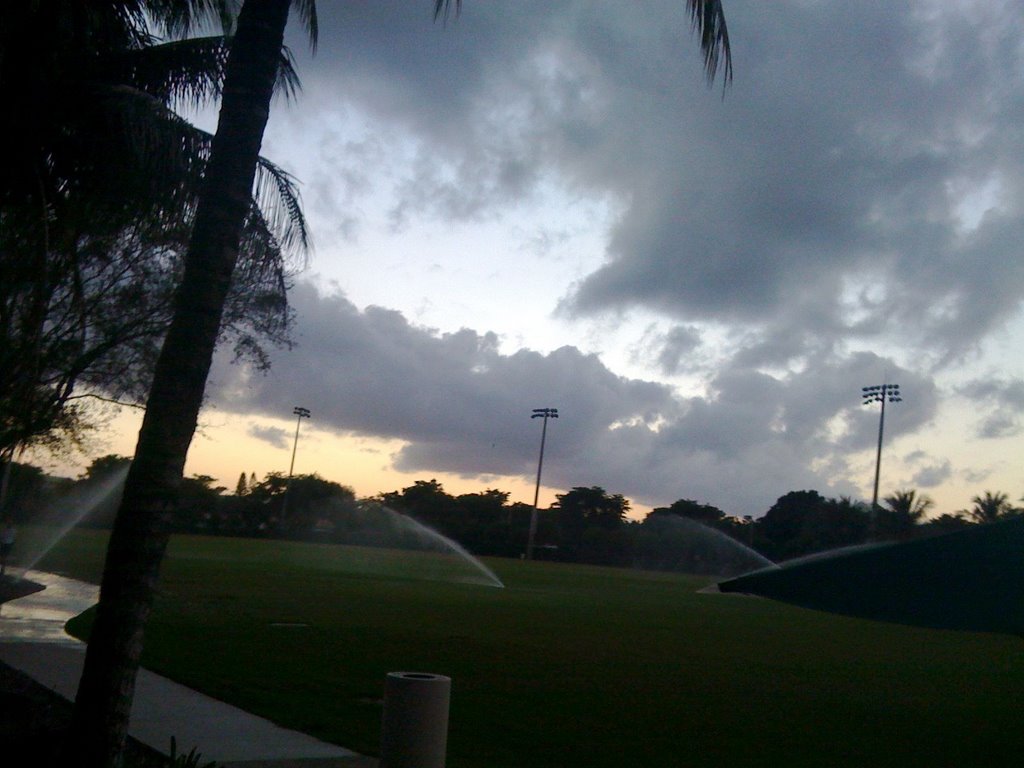 field-sprinklers-dusk, Саут-Майами
