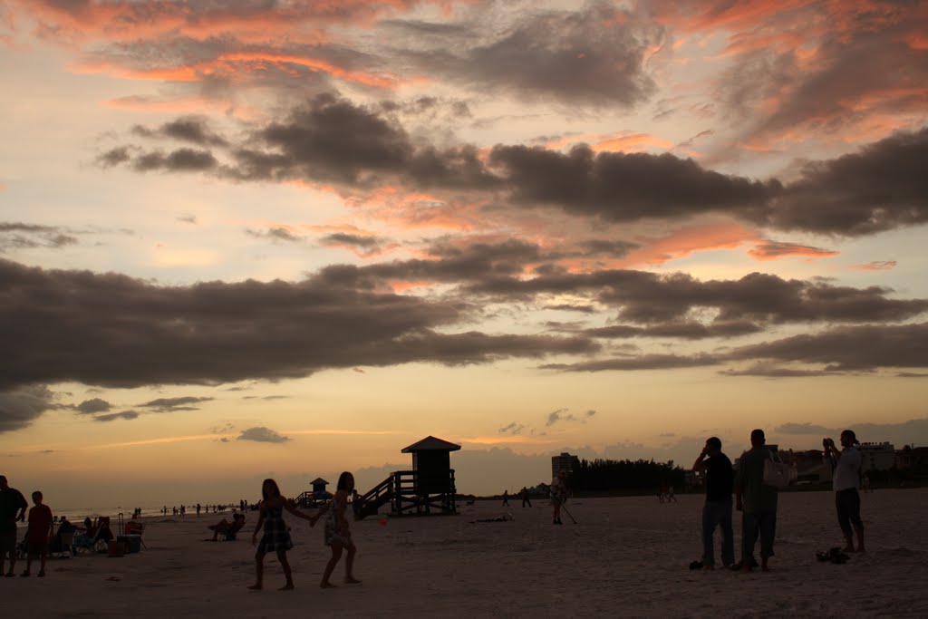 Sunset at Siesta Key Beach, Florida, Сиеста-Ки