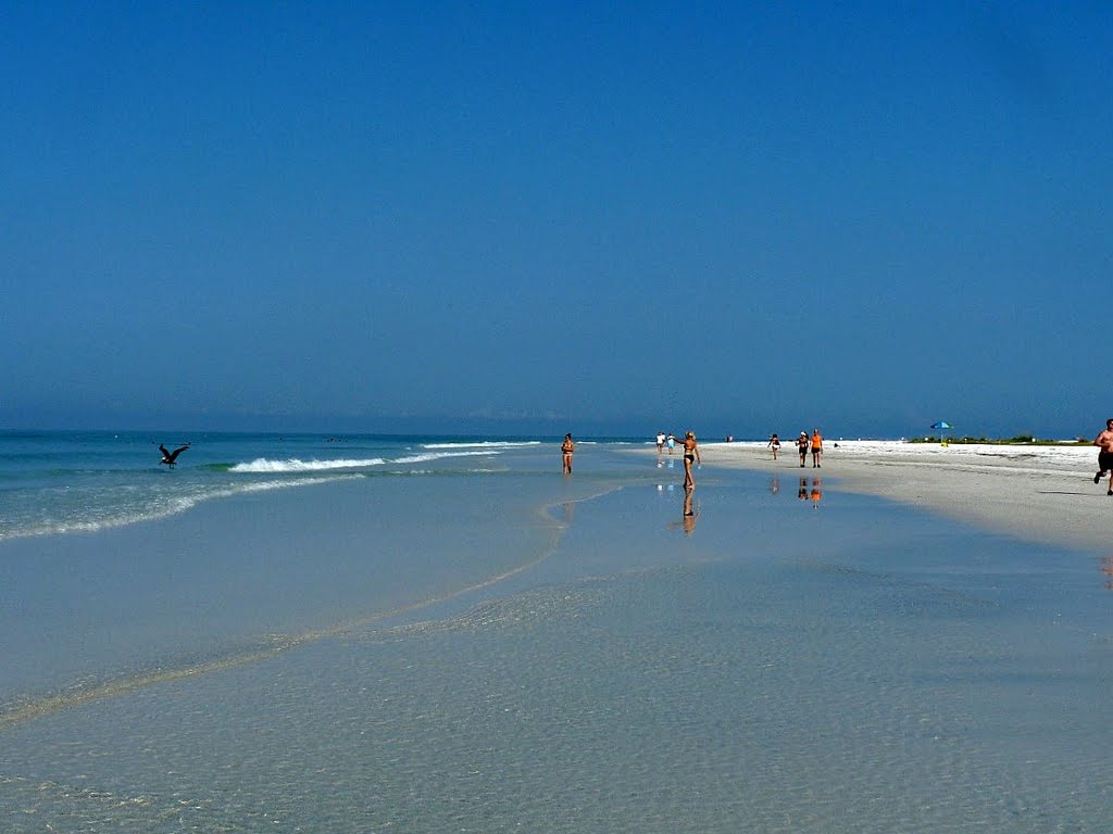 La bianca spiaggia di Siesta Key, Sarasota, Сиеста-Ки