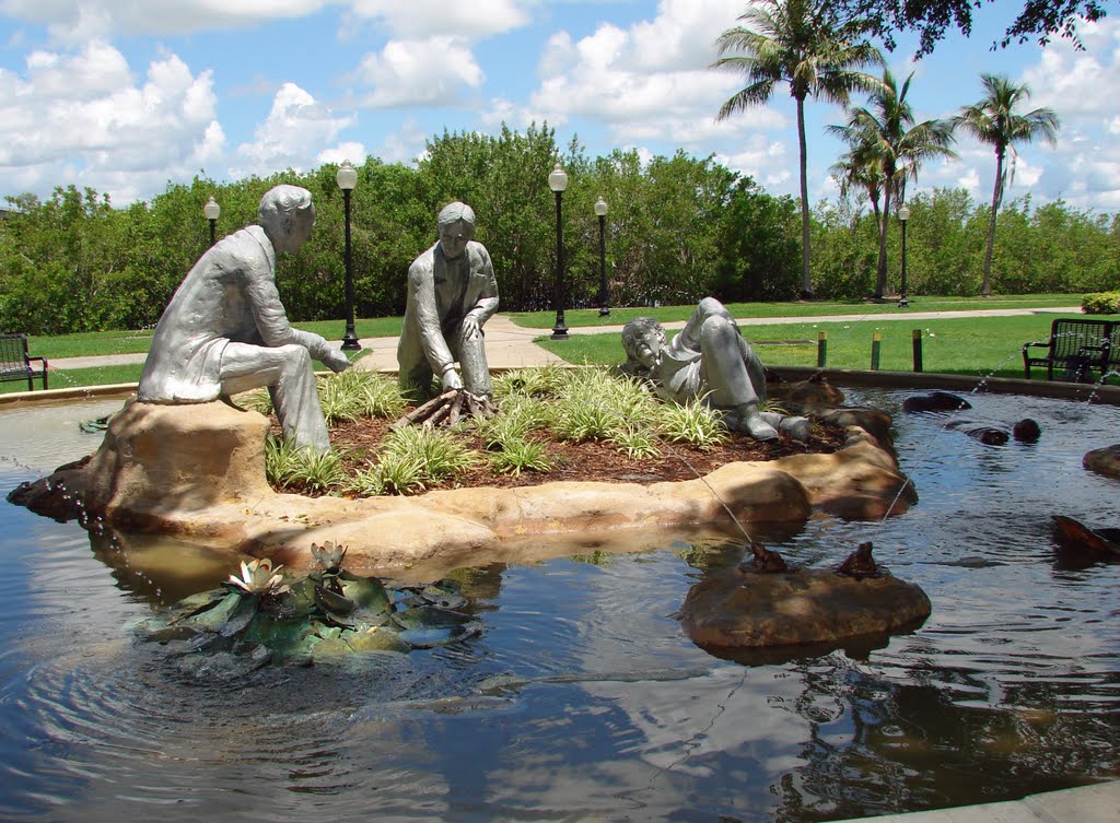 Standbeeld "Uncommon Friends" (Edison, Ford & Firestone), Fort Myers, Florida, Форт-Майерс