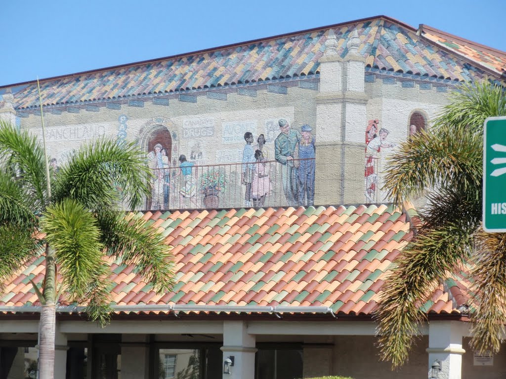 Mural on side of building in Ft. Pierce., Форт-Пирс
