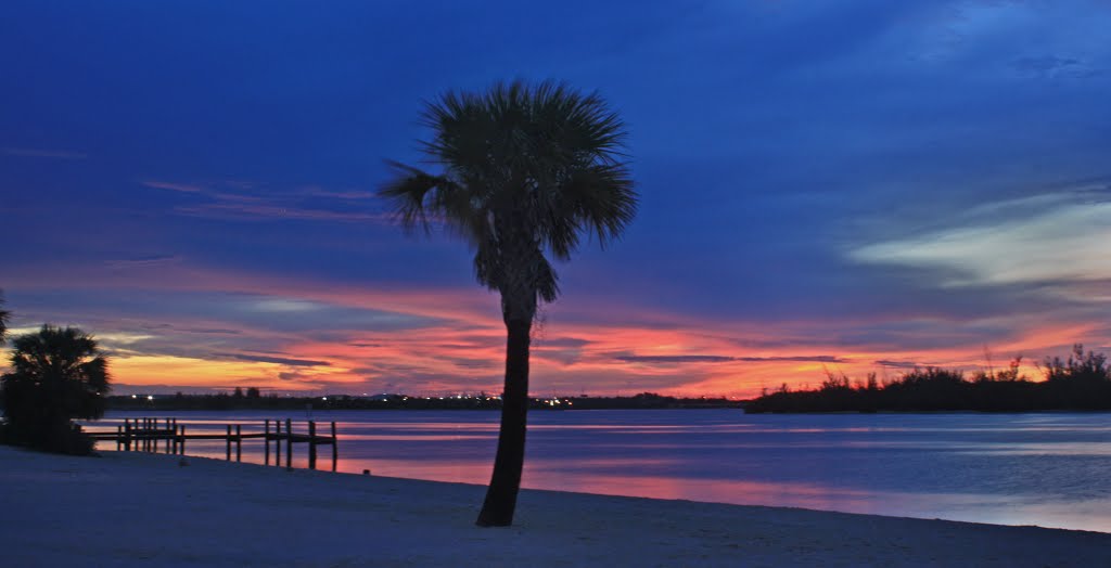 palm tree sunset, Форт-Пирс