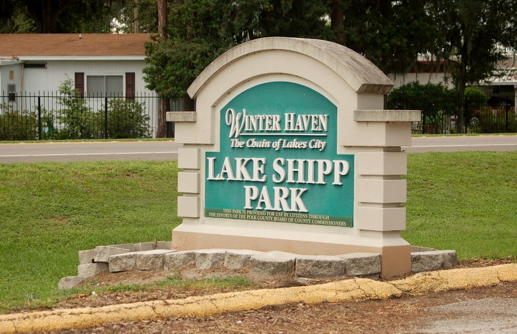 Sign at Lake Shipp Park, Winter Haven, FL, Элоис