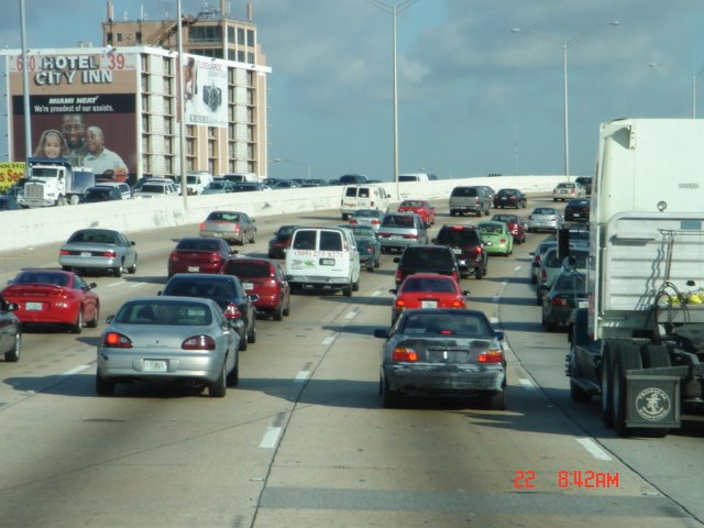 I-95 NB Miami morning rush hour, Эль-Портал