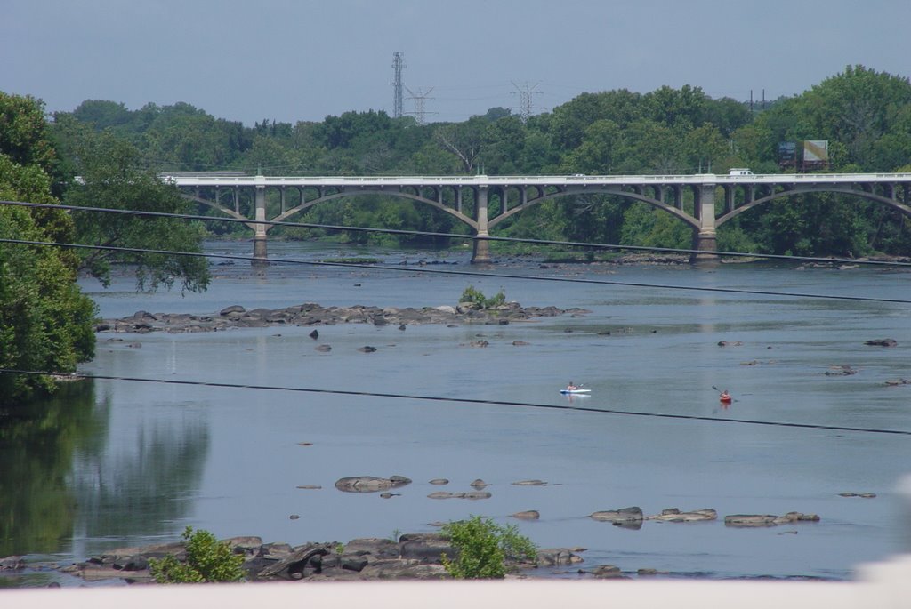 Gervais street bridge spanning the Congaree River, Columbia (8-2009), Колумбиа