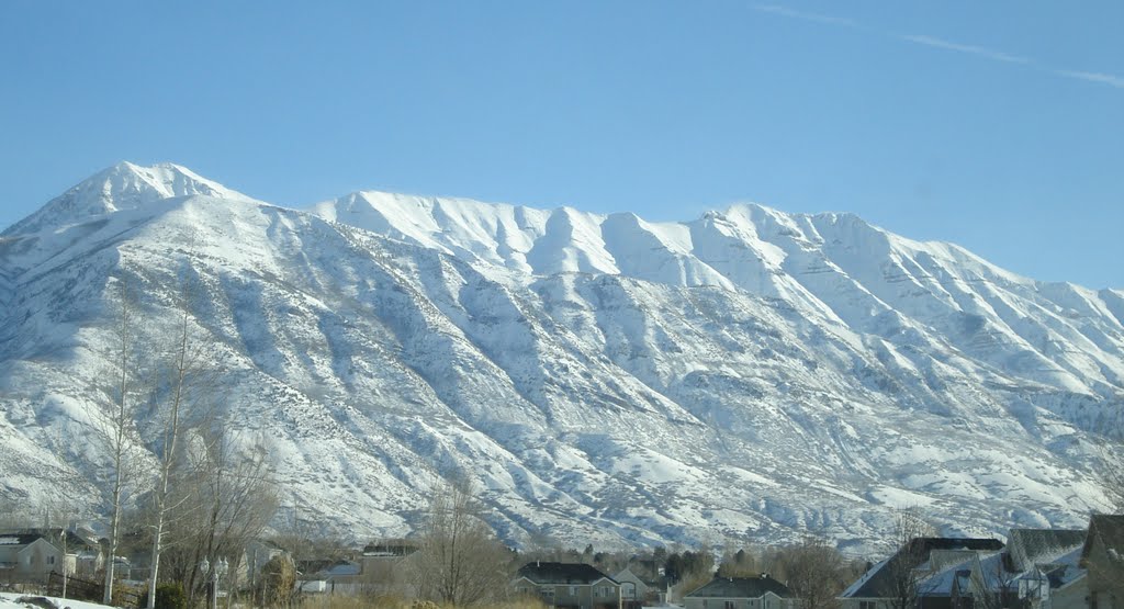 View of Mount Timpanogos from American Fork, Utah, Американ-Форк