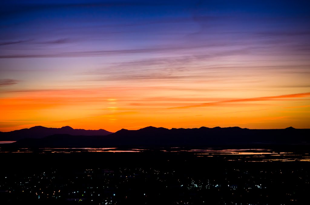 Sunset over Salt Lake from Bountiful, Боунтифул