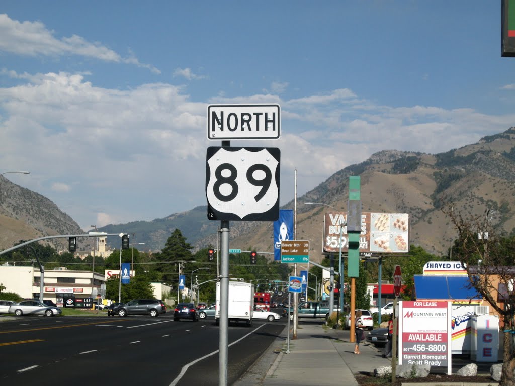 US-89 NB (SR-30 EB) after Split with US-91, Логан