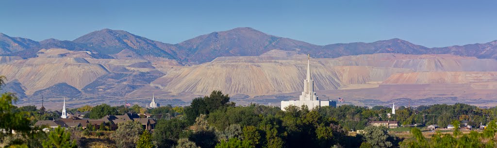 Twin Mormon Temples Panorama, Санди