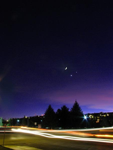 Venus, Jupiter and the Crescent Moon, Седар-Сити