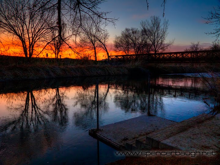 sunset at jordan river parkway platform, Тэйлорсвилл