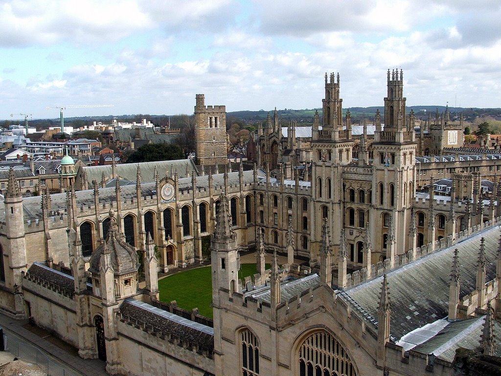 Oxford, UK viewed from the University Church, Оксфорд
