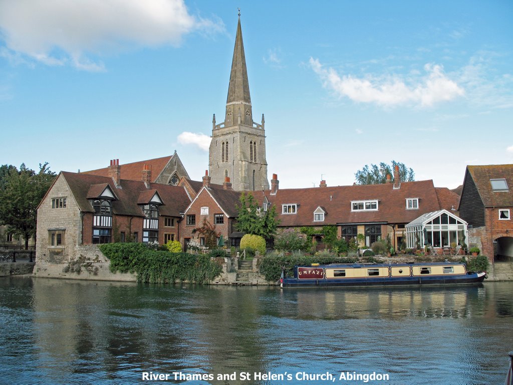 River Thames and St Helens Church, Abingdon, Абингдон