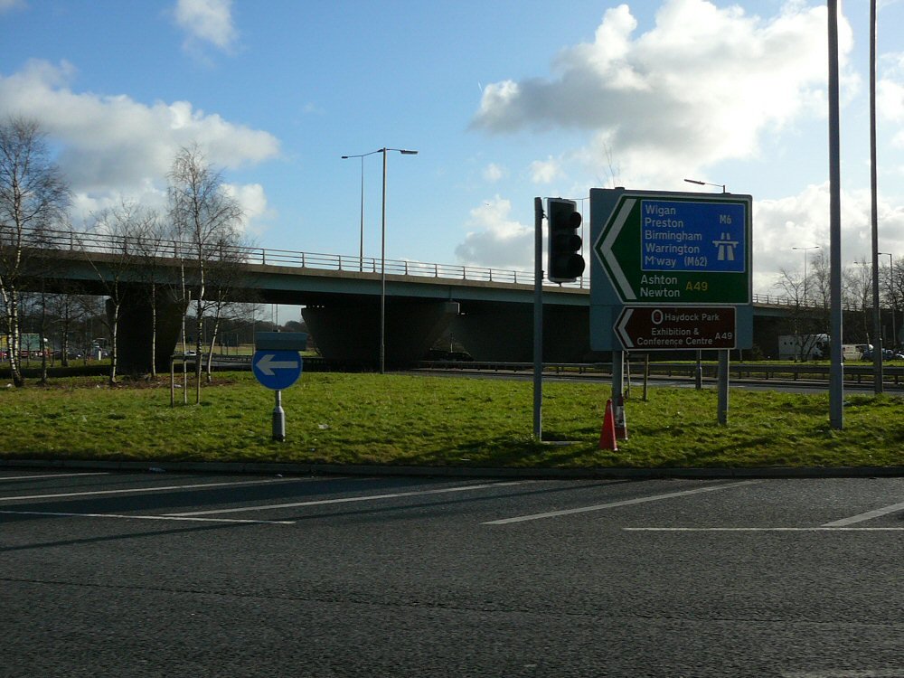 A 580 / M6 junction, Аштон-ин-Макерфилд