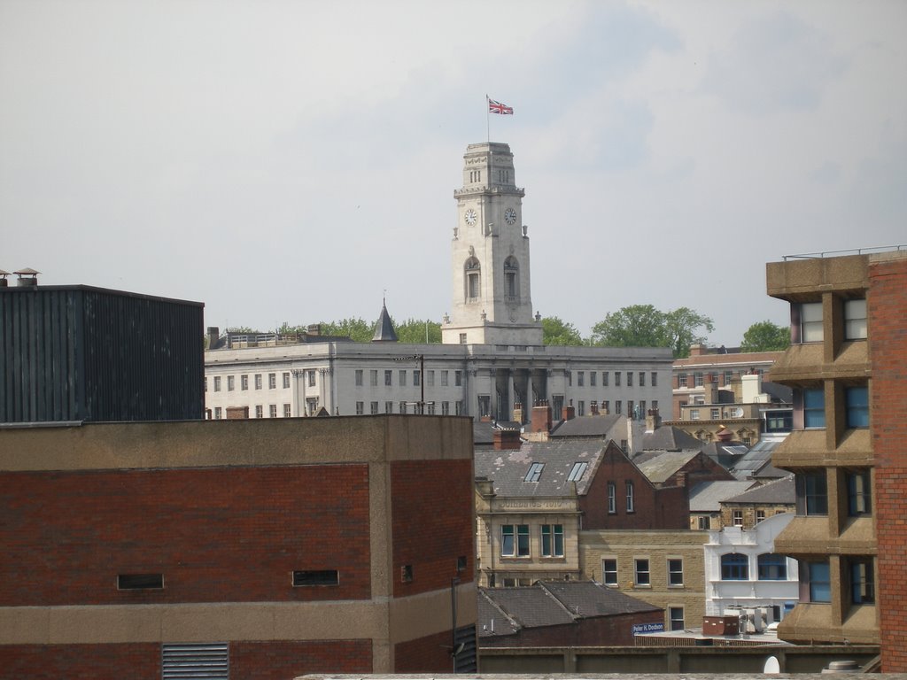 View of the Town Hall from top of Multistorey Car Park, Барнсли