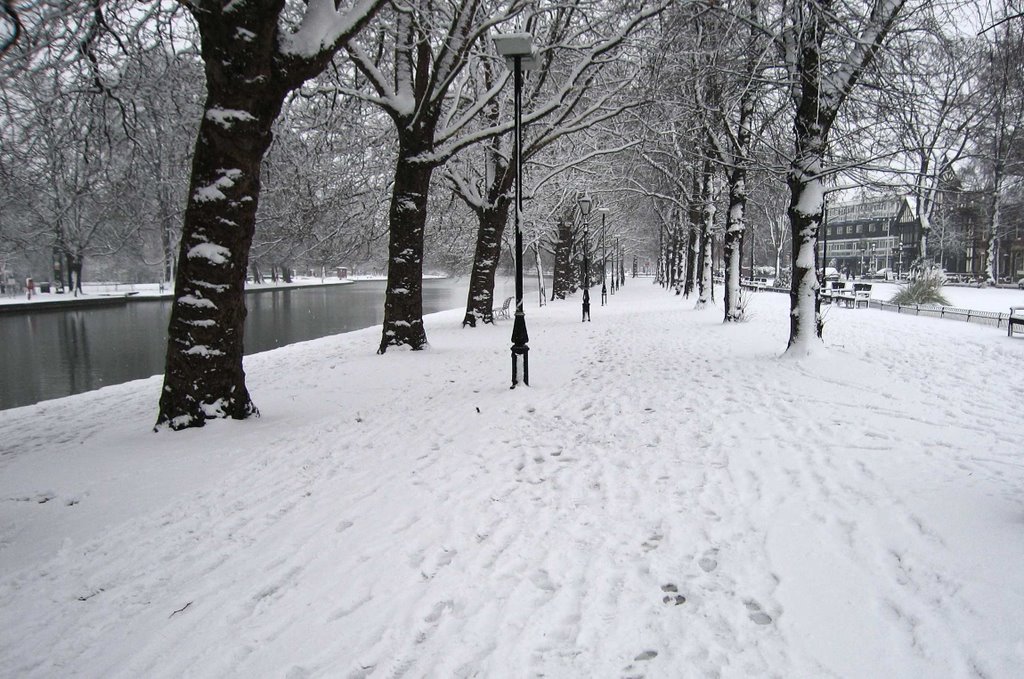 Bedford embankment in the snow - 2007, Бедфорд