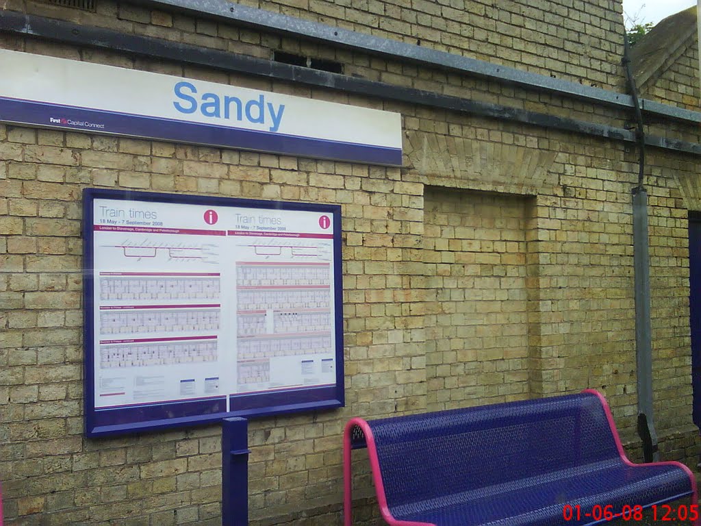 Sandy station from a train, Бистон