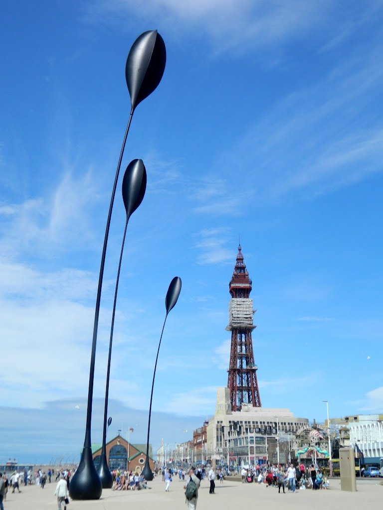 Blackpool Tower and Dune Grass Sculptors..., Блэкпул