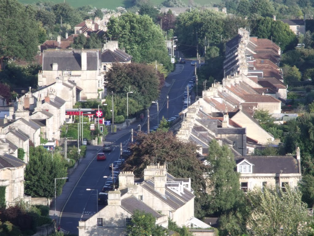 Trowbridge Road, Bradford on Avon; view from Tory, Брадфорд