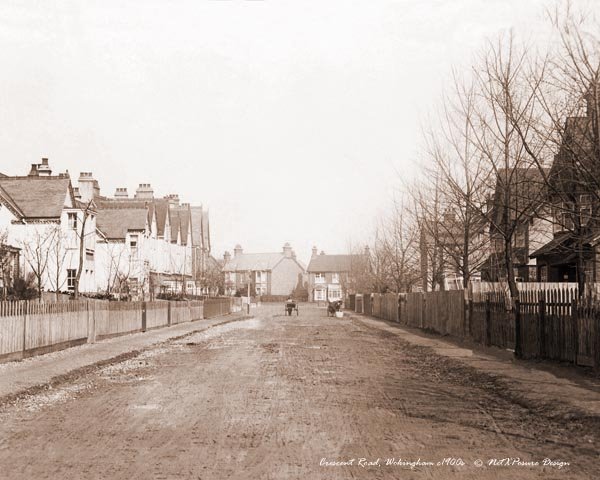 Crescent Road, Wokingham c1910s - Sepia tone, Вокингем