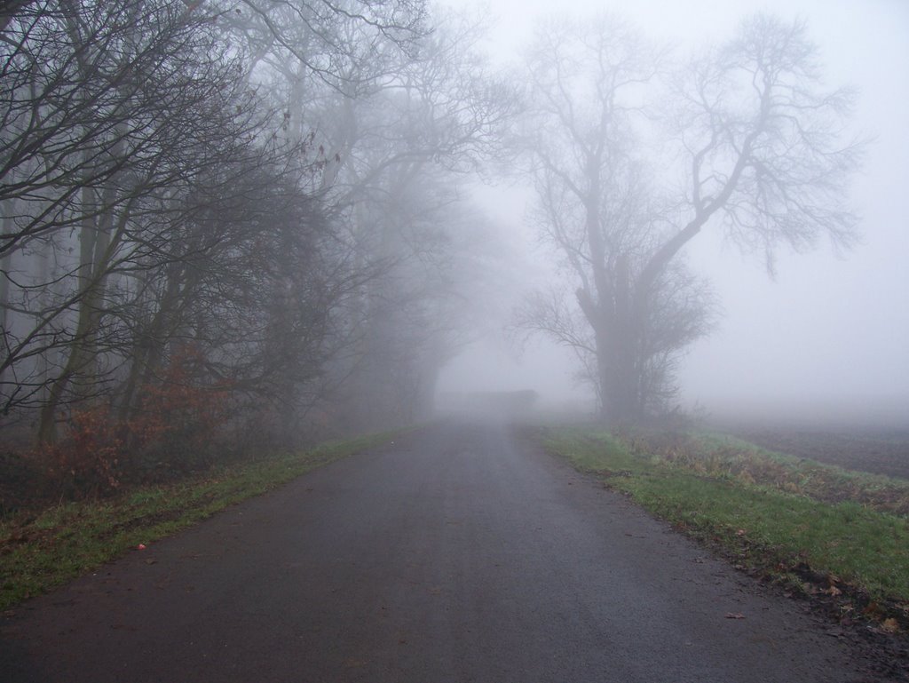 Sandy Lane in the fog, Голборн