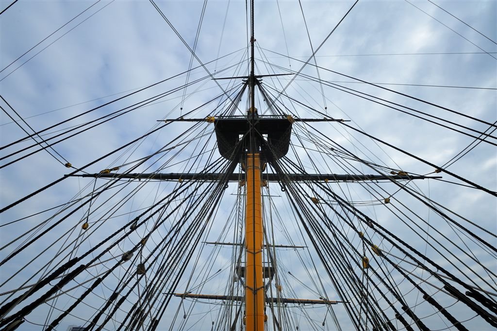 Rigging detail of HMS Victory, Госпорт