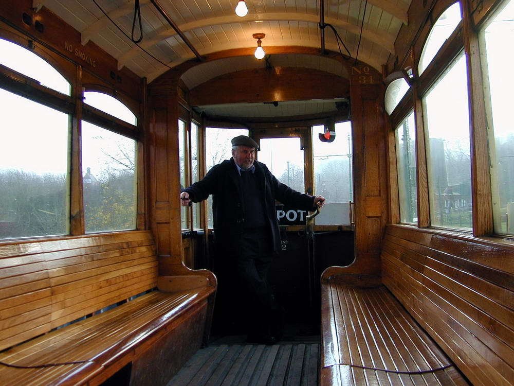 Inside the tram at the Black Country Museum, Дадли