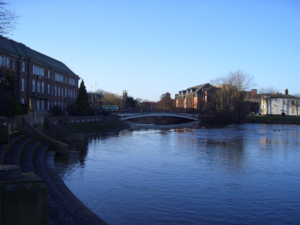 Exeter Bridge over the River "Derwent" - Derby, to N-W (i), Дерби