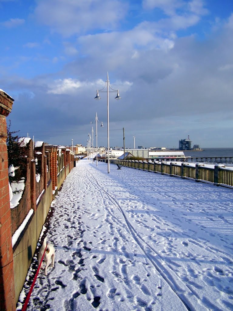 Lowestoft, Upper prom in the snow., Лаустофт