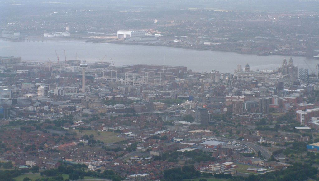 Aerial View of Liverpool City Centre, Ливерпуль