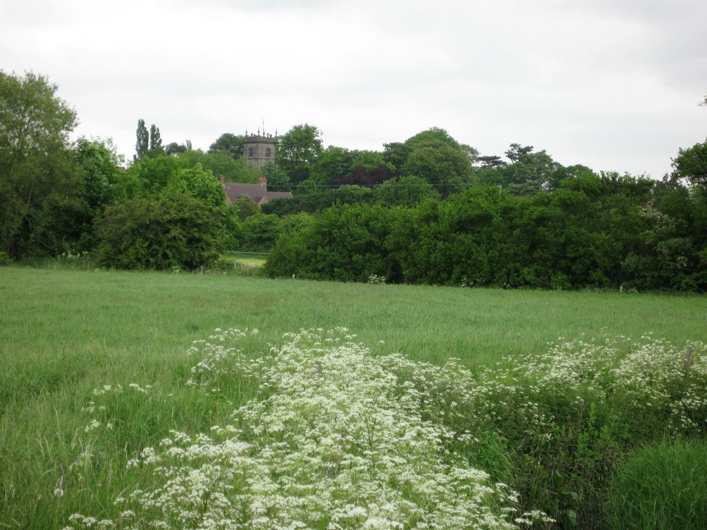 Church of St.Botolph at Sibson from near Eightlands Farm, Нортвич