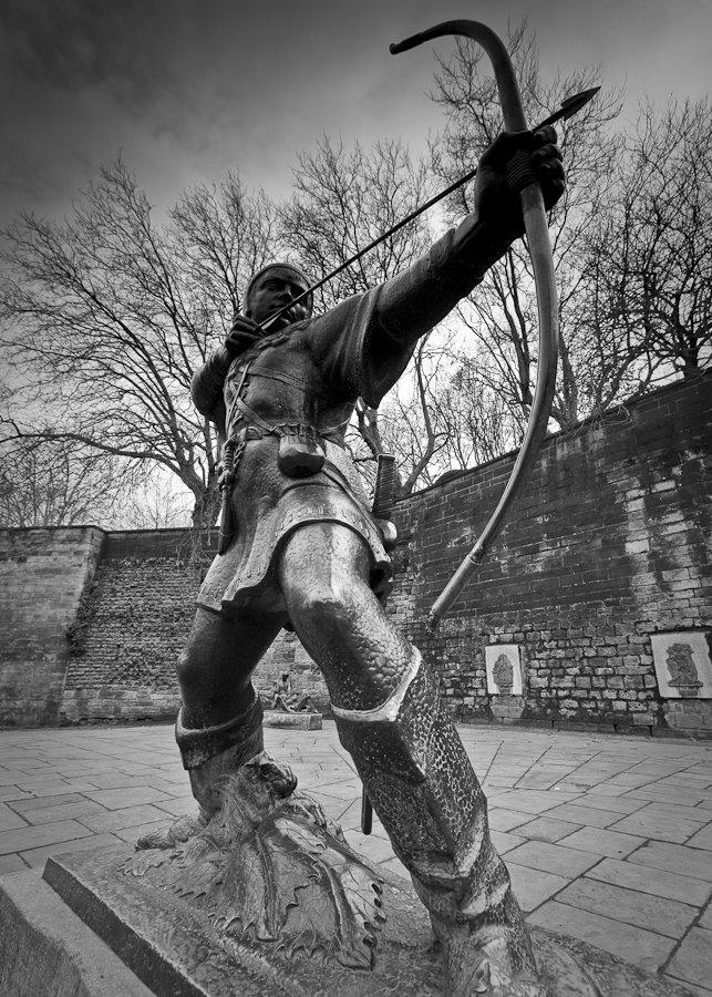 Pomnik Robin Hooda / Robin Hood memorial statue, Ноттингем