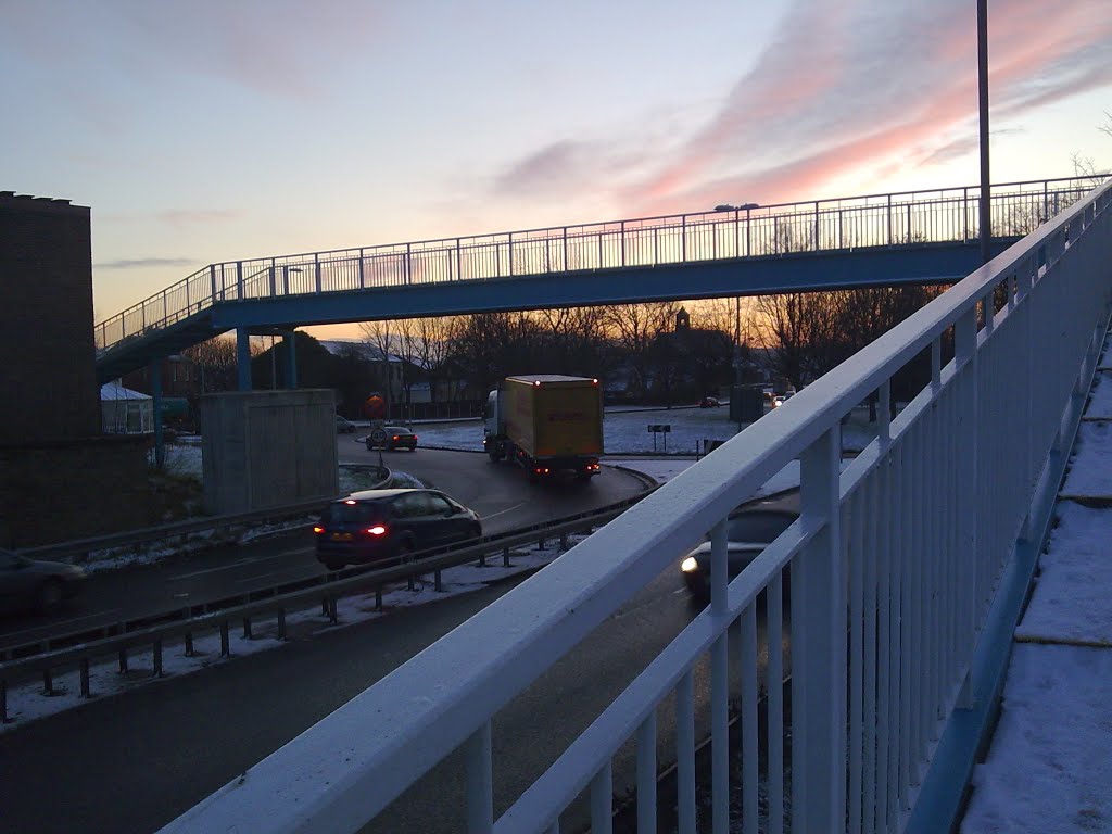 gawthorpe blue bridge in winter 2010., Оссетт