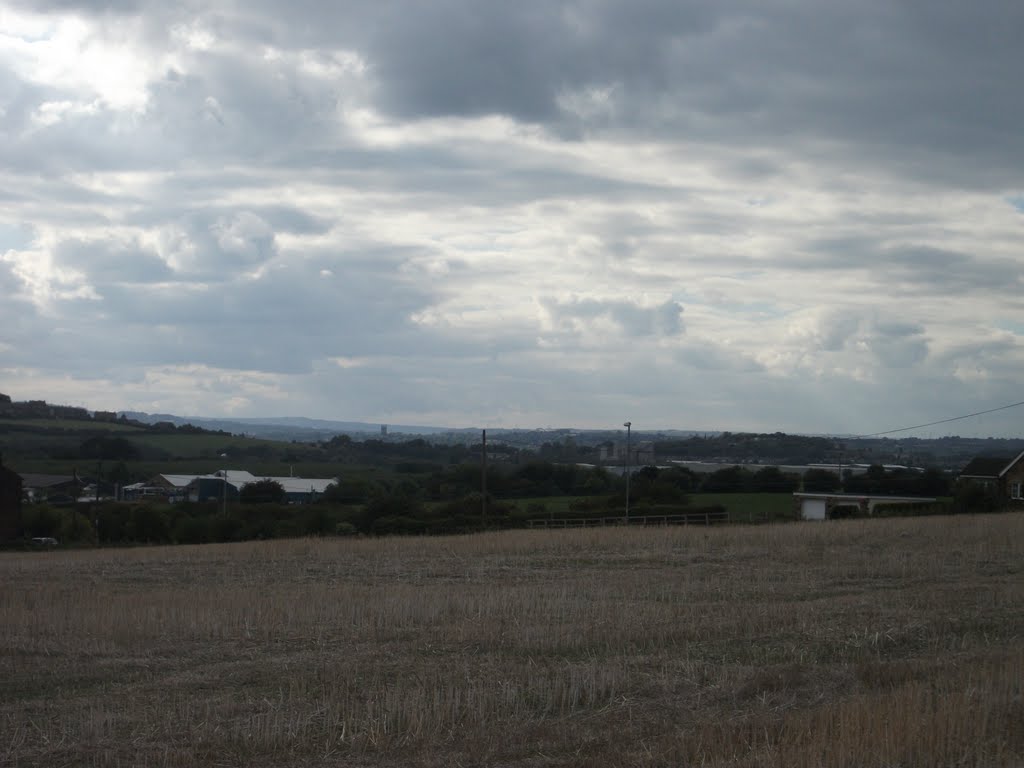 view towards the pennines from near ossett comp. summer 2010., Оссетт
