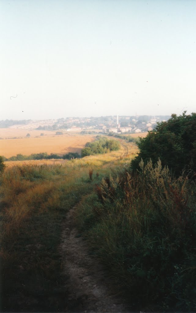 old railway line looking towards earlsheaton. late 1990s, Оссетт