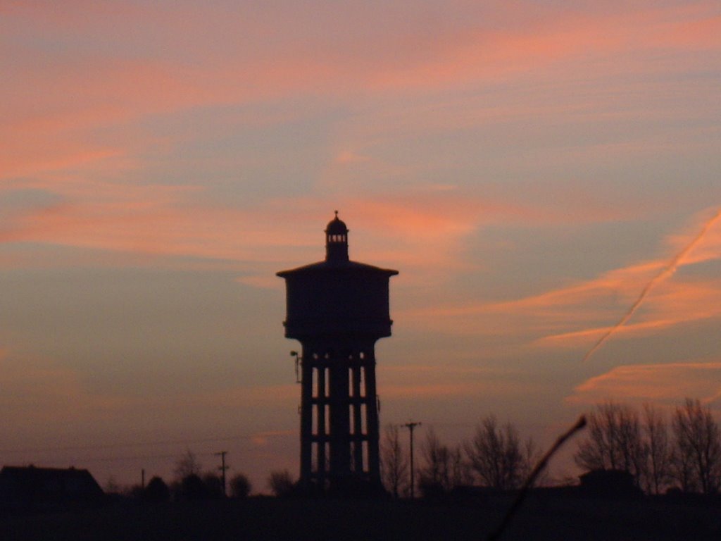 Gawthorpe water tower at dawn, Оссетт