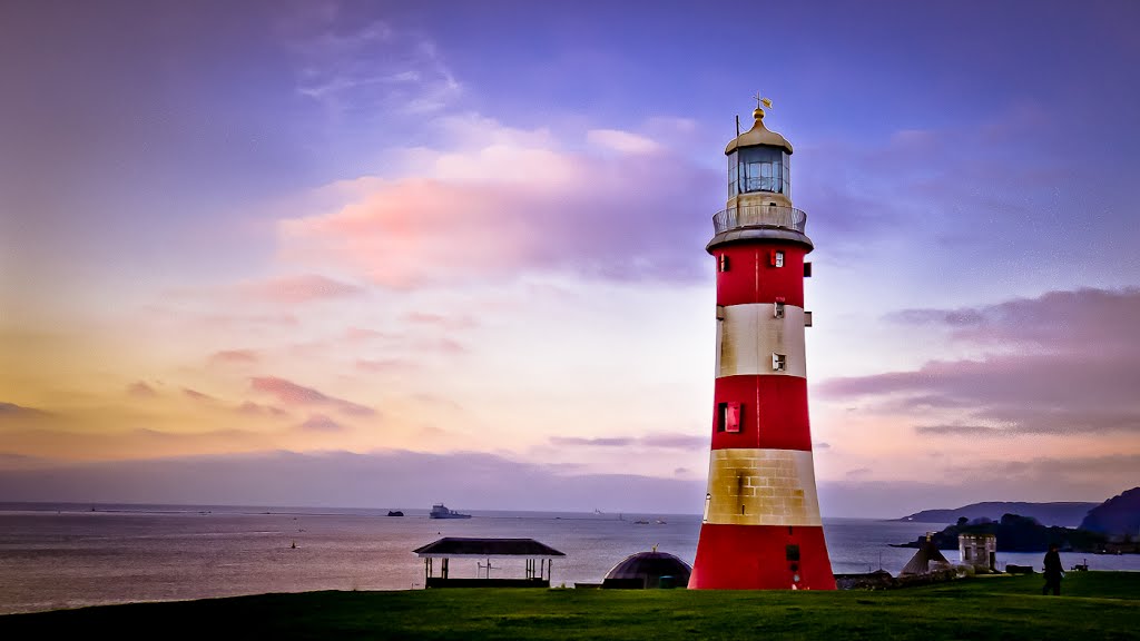 Sunrise at Plymouth Lighthouse, Плимут