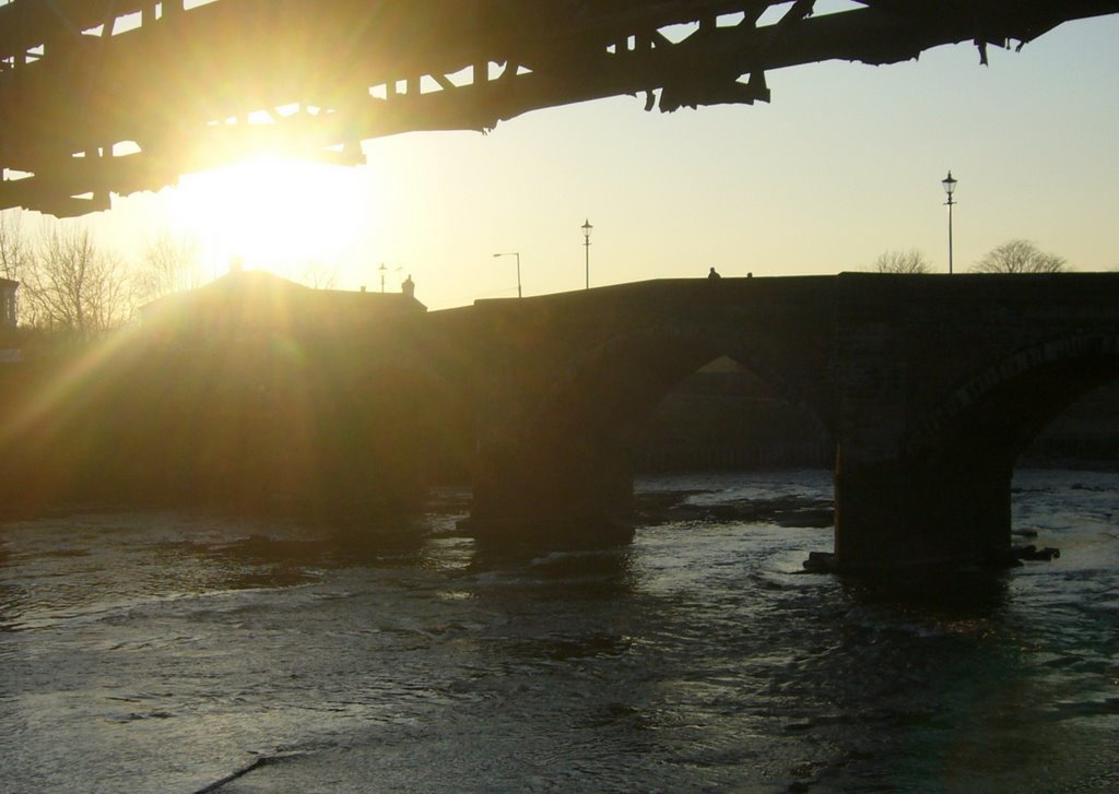Sunrise over the bridge, February 2008, Престон