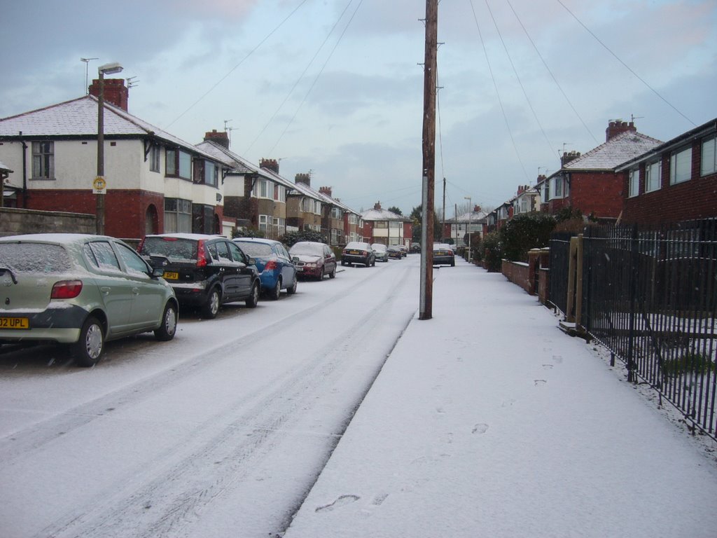 Snow covered road, Престон