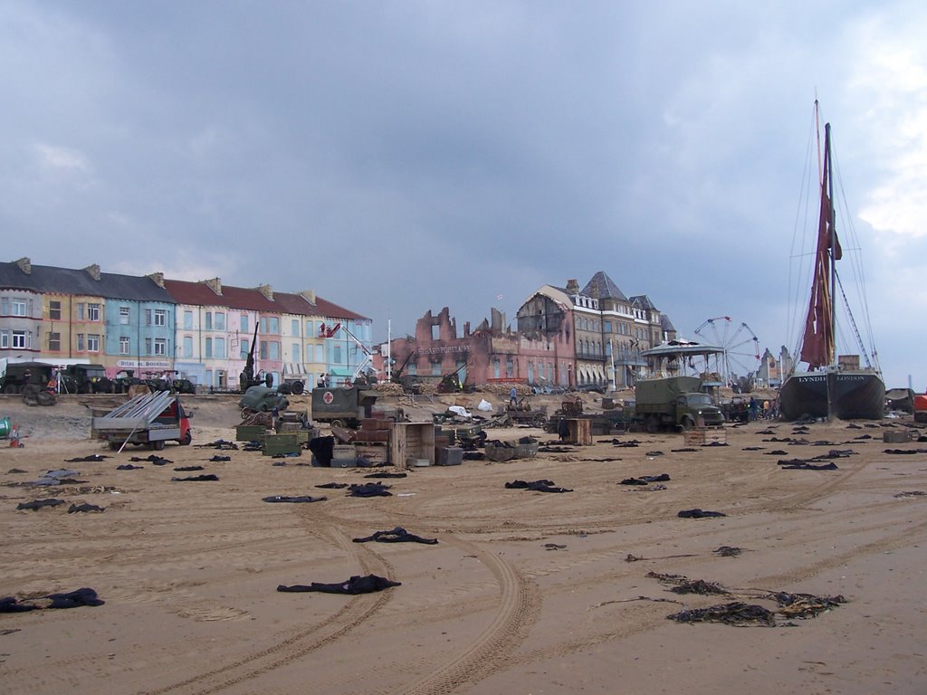 film set on redcar beach, Редкар